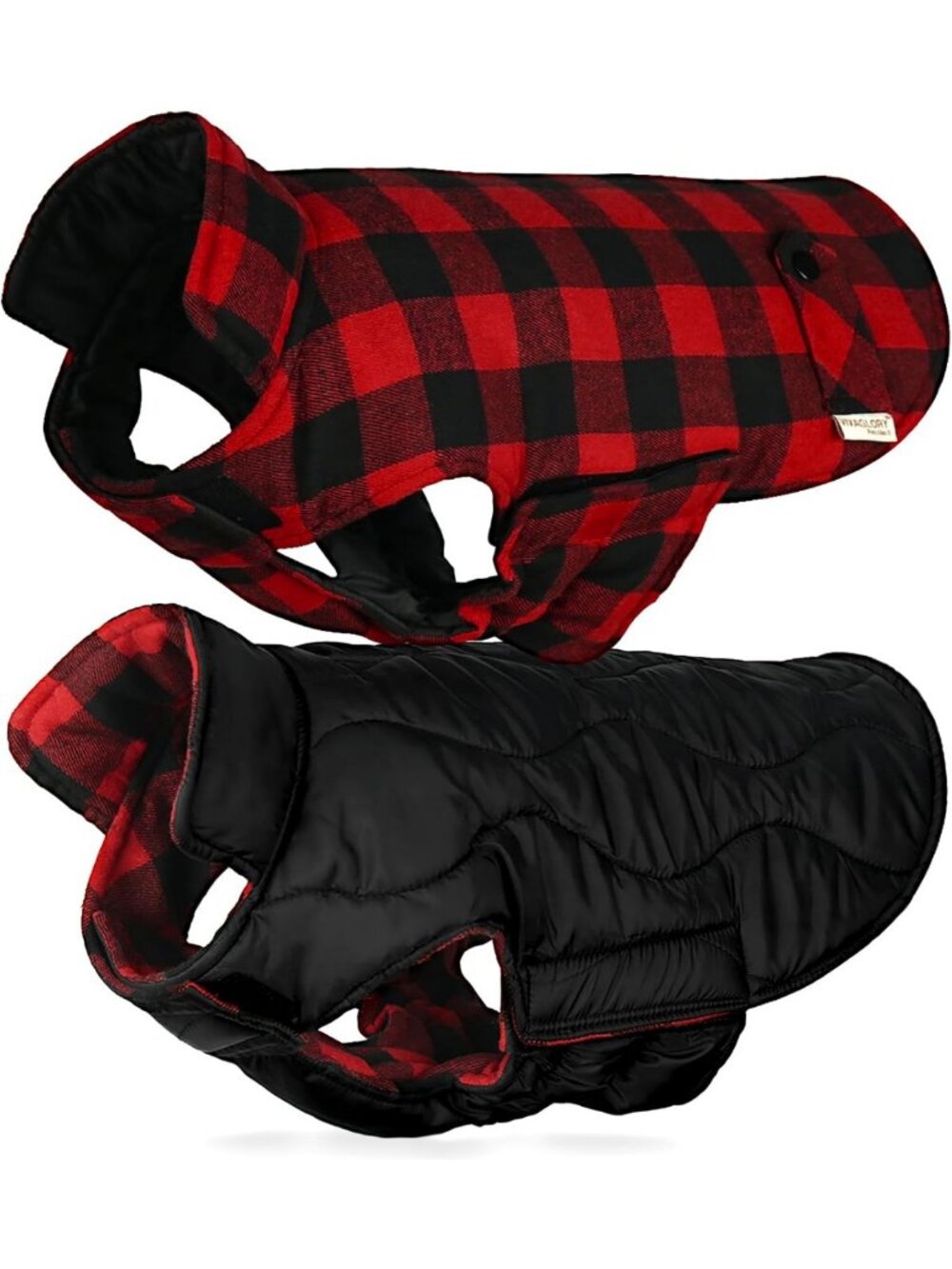 Cozy Red Winter Dog Coat, Soft & Warm Jacket for XL Dogs, Perfect for Cold